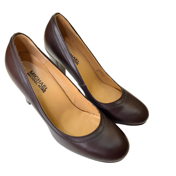 Michael Michael Kors| Leather Brown Pumps Size 8M - Picture 1 of 5